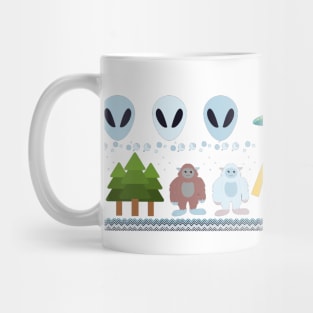 Ufo yeti cow abduction alien - sci fi Mug